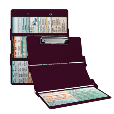 WhiteCoat Clipboard® Trifold - Wine Physical Therapy Edition